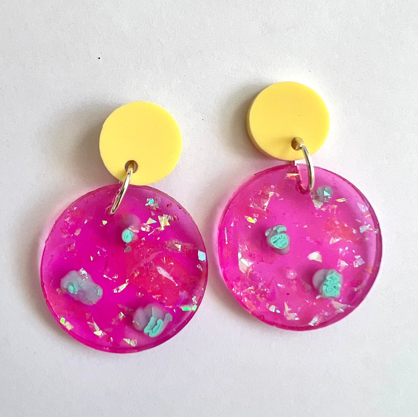 FRENCHIE & MINT | Resin Circle Drops Earrings