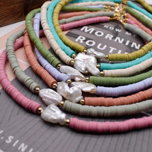 Load image into Gallery viewer, FRENCHIE &amp; MINT | Multi Coloured Polymer &amp; Pearl Necklace