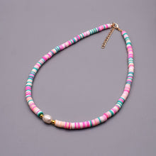 Load image into Gallery viewer, FRENCHIE &amp; MINT | Multi Coloured Polymer &amp; Pearl Necklace