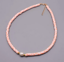 Load image into Gallery viewer, FRENCHIE &amp; MINT | Fluro Multi Polymer &amp; Pearl Necklace