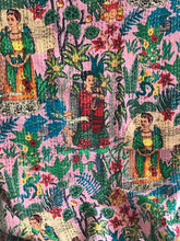 Load image into Gallery viewer, BED LINEN | Pink or Green Frida Bed cover/throw